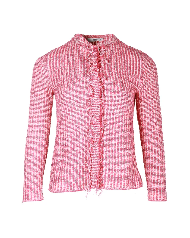 Buy More, Save More Prada Tweed Cardigan in Pink Cotton