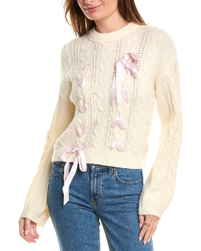 Online Clothing Stores Lea & Viola Ribbon Sweater