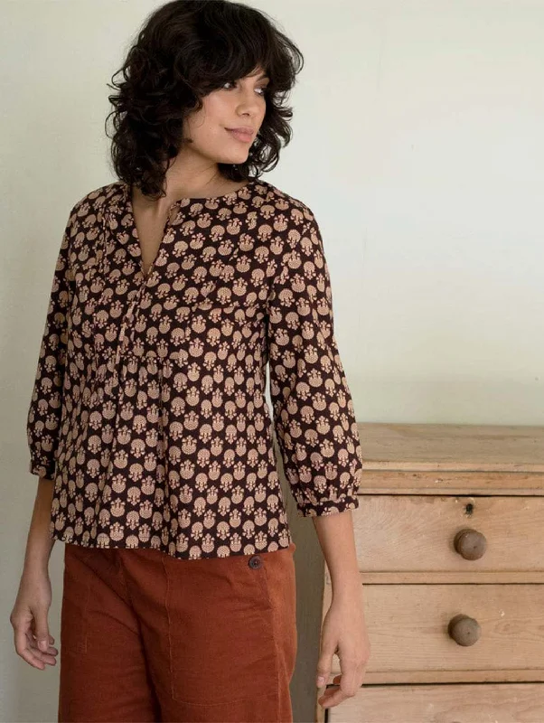 Huge Discounts This Week Rene Textured Cotton Boho Blouse | Bodhi Print