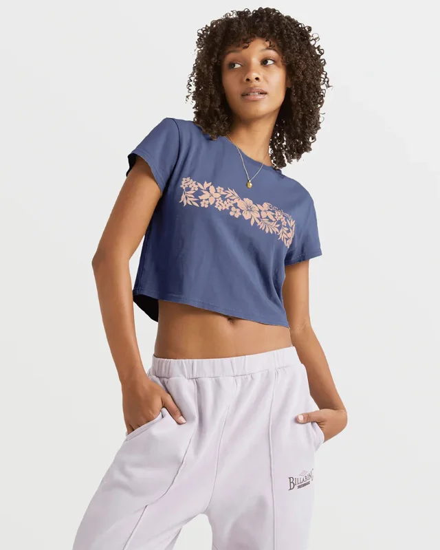 Classic Women's Fashion Tahiti Crop Cropped S/S T-Shirt