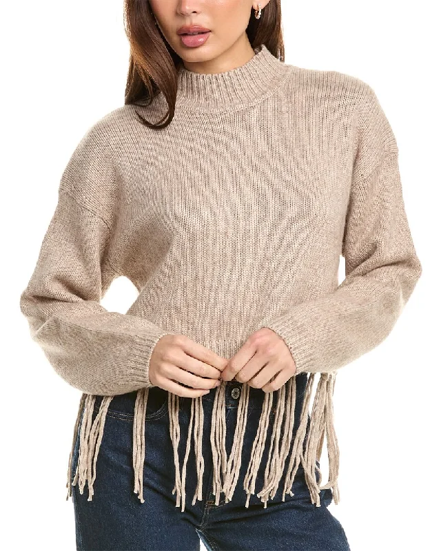 Women's Trendy Outfits Splendid Riley Fringe Wool-Blend Sweater