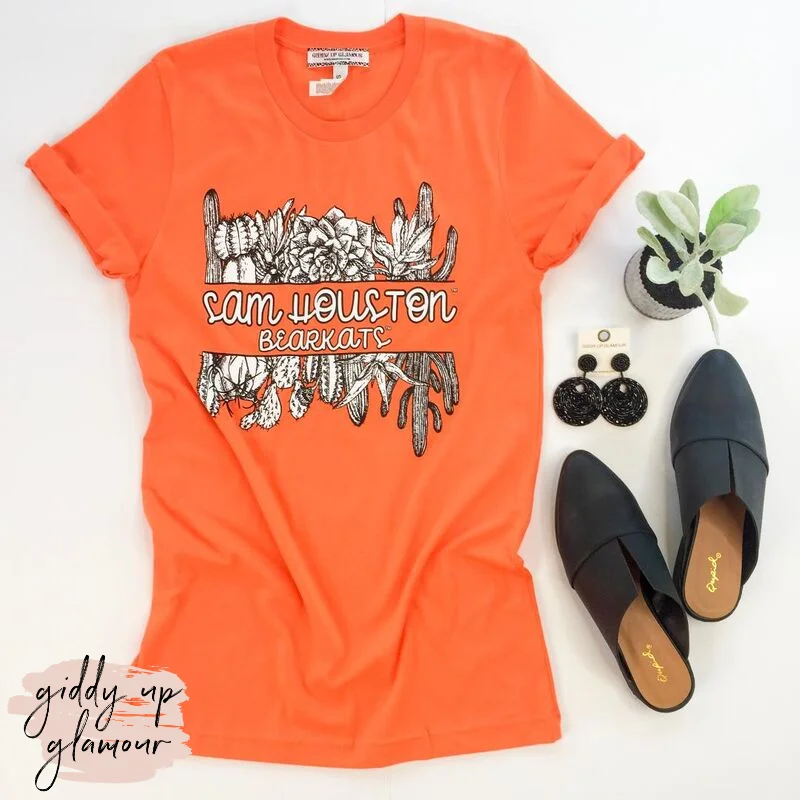 Trend Driven Wardrobe SHSU | Sam Houston Bearkats Cactus Short Sleeve Tee Shirt in Orange