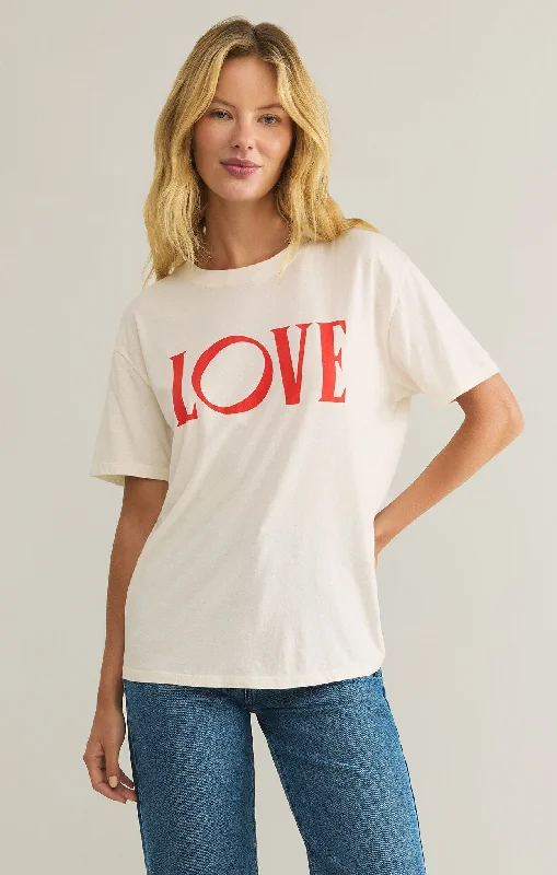 Chic Styles Z-Supply Big Love Boyfriend Tee - SEA SALT