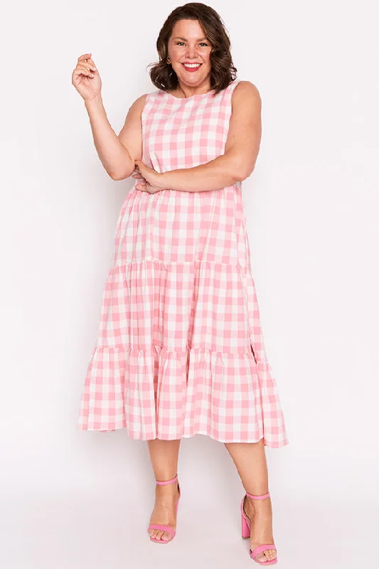 Best Online Boutiques For Women Maisy Pink Gingham Dress