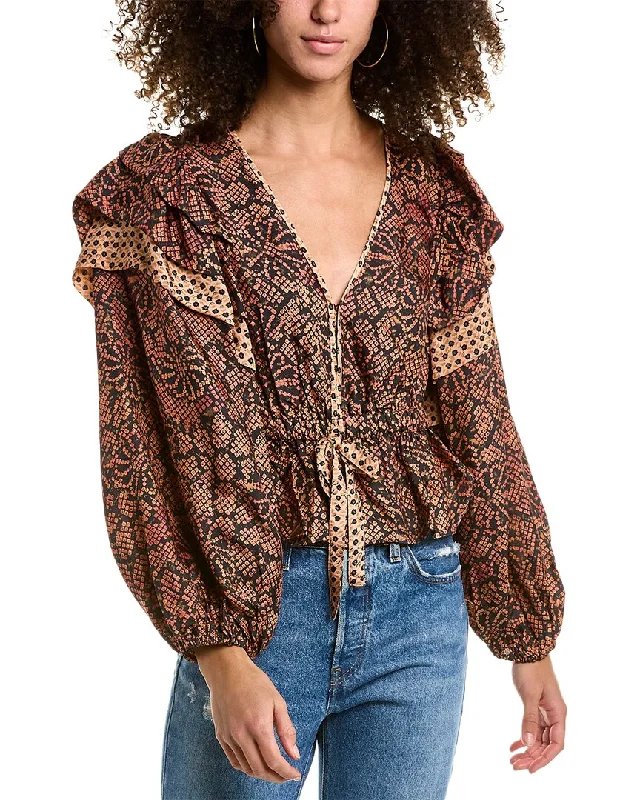 Casual Chic Ulla Johnson Indra Silk-Blend Blouse