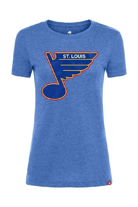 Hot Trends ST. LOUIS BLUES SPORTIQE WOMENS RETRO COMFY TEE - ROYAL