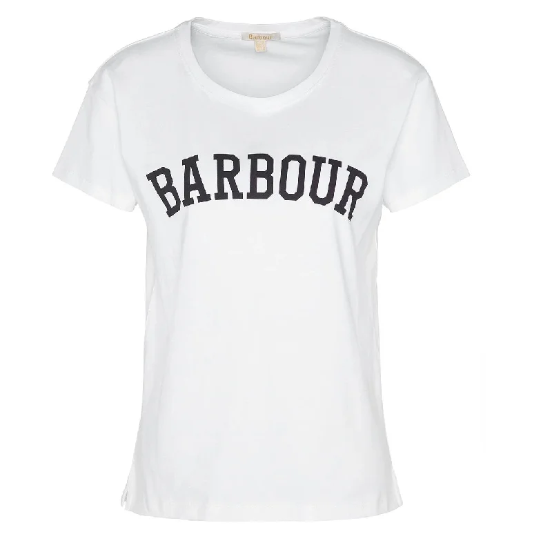 Holiday Gift Guide Sale Barbour Womens Northumberland Classic T-Shirt White / Navy