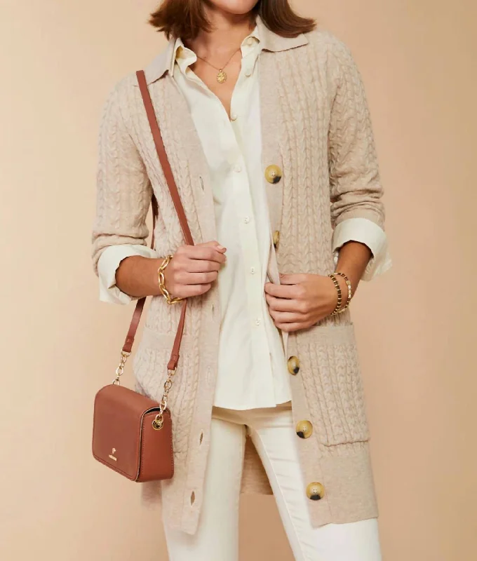 Best Online Women's Boutiques Toni Long Cardigan In Oatmeal Heather