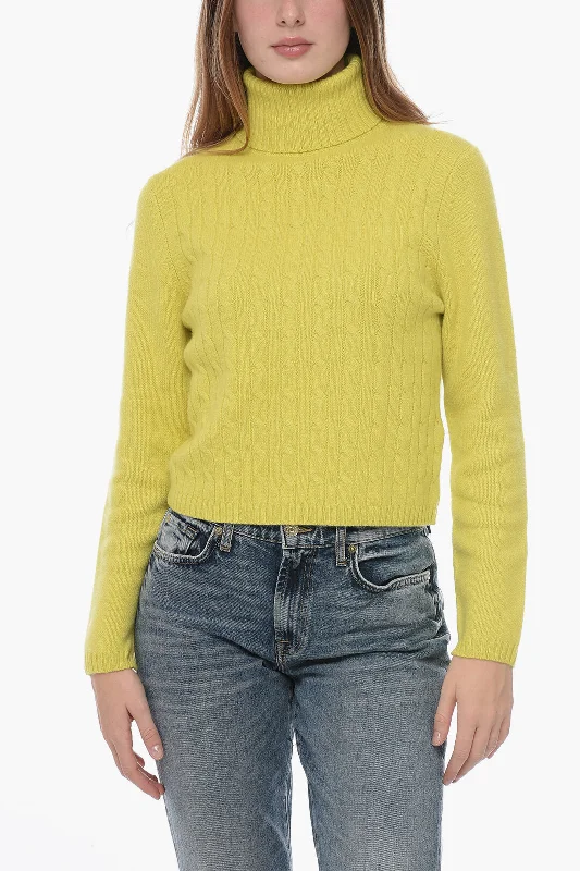 Weekend Sale Allude Cable Knit Cashmere Turtleneck Sweater