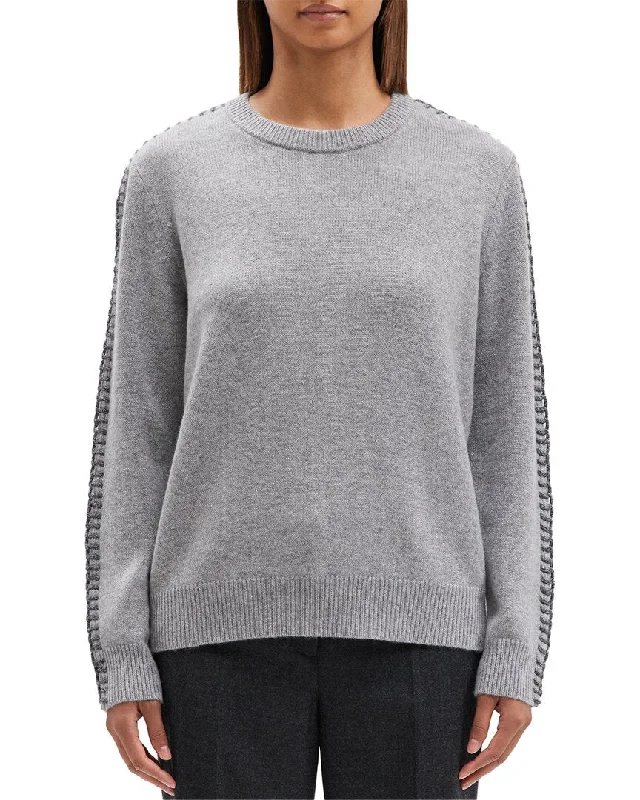 Latest Fashion for Women Theory Cashmere Blanket Crewneck Sweater