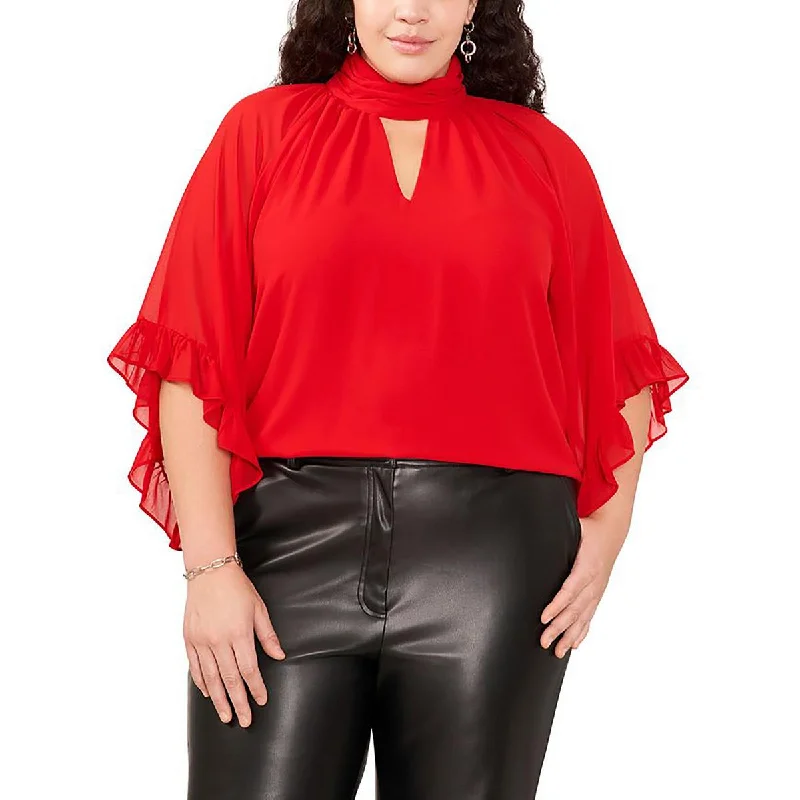 Outfits For Girls Womens Keyhole Plus Sized Blouse