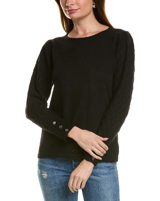 Fashion Forward Femme Anne Klein Puff Sleeve Sweater