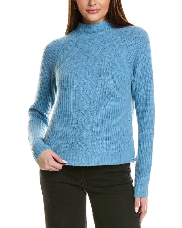 Affordable Women's Clothing Sale Online Design History Engineered Cable Cashmere Sweater