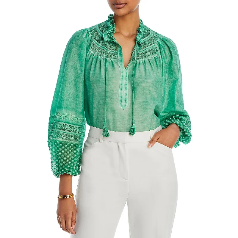 Sale For Women Womens Lace Embroidered Blouse