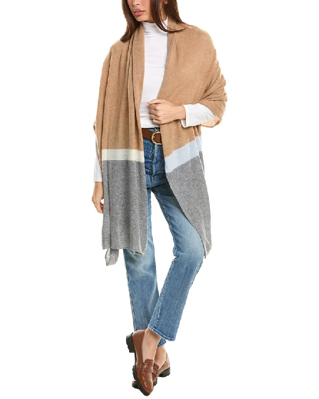 Get The Latest Trends Forte Cashmere Intarsia Travel Cashmere Wrap