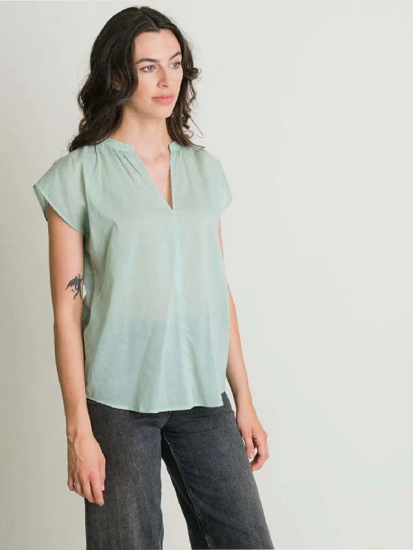 Flash Sale, Don't Miss Kyra Cotton Relaxed Blouse | Mint