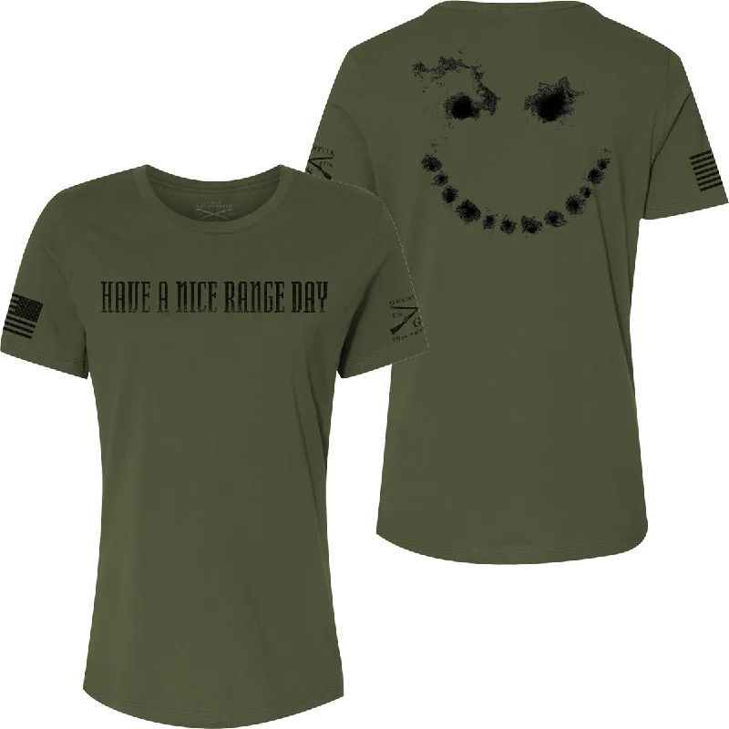 Fashionable Dresses for Women Grunt Style Women's Have A Nice Range Day Relaxed Fit T-Shirt - Military Green