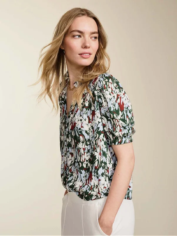 Huge Price Cut Maria LENZING™ ECOVERO™ Blouse | Green Marble