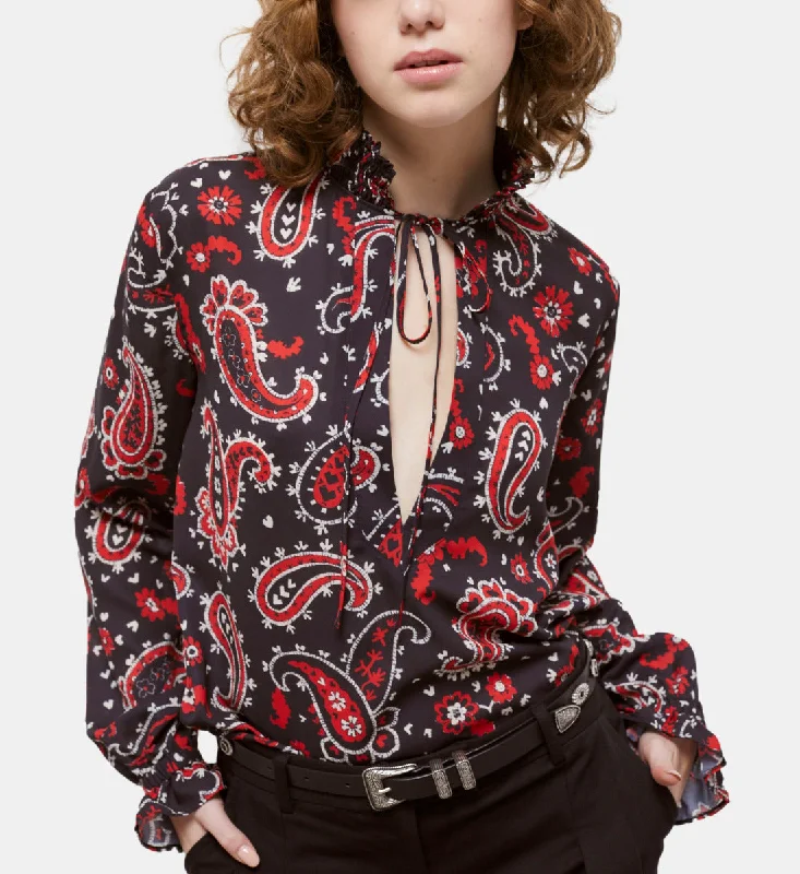 Edgy Fashion Printed Blouse