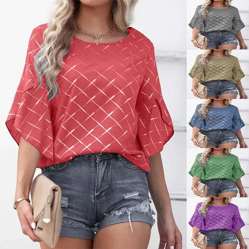 Big Savings Loose Casual Ruffle Sleeve Top T-shirt