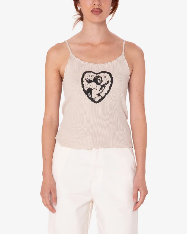 Daily Essentials Obey LOVE NOTE DREY TANK TOP - CLAY