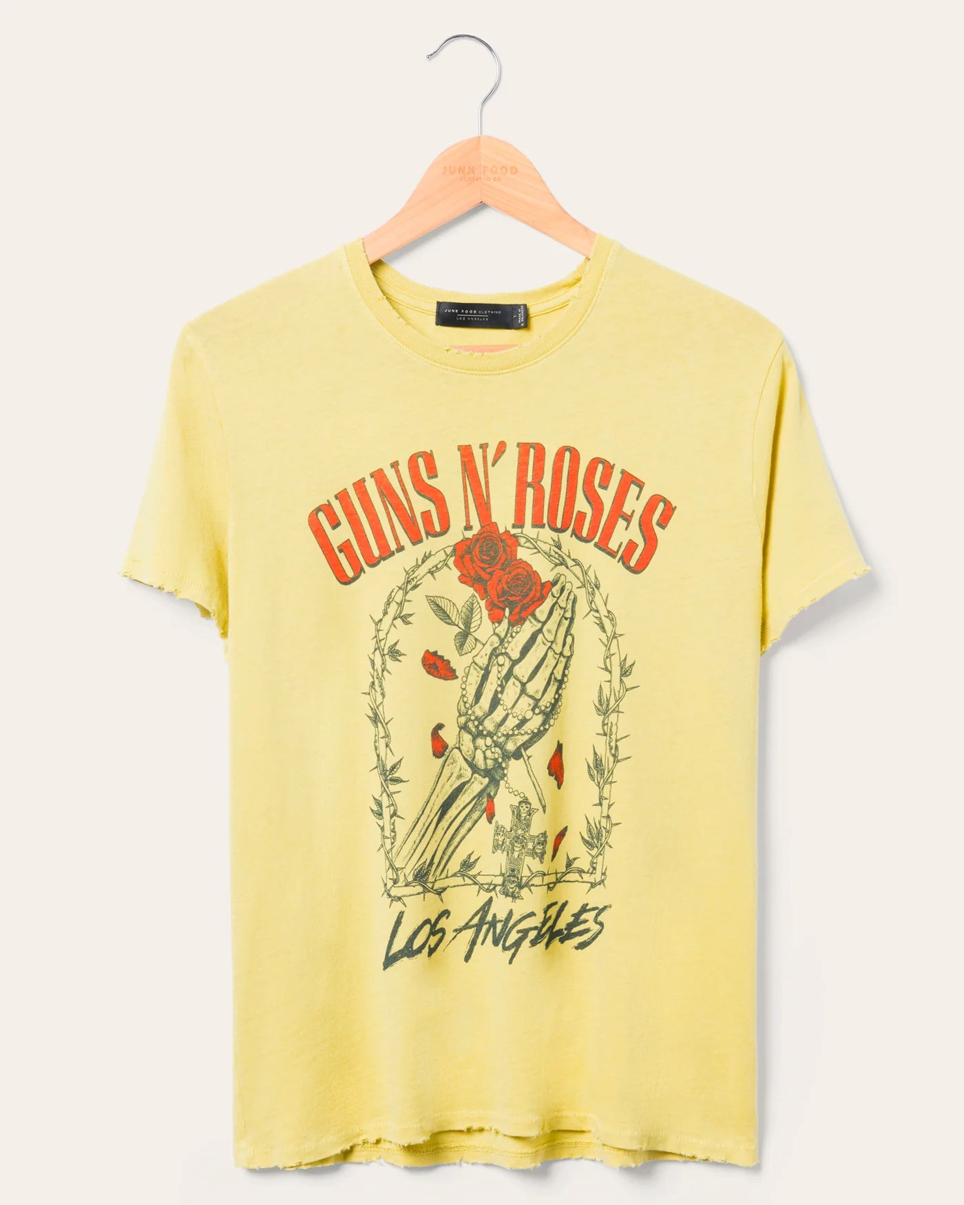 VIP Member Discount Junk Food Guns N' Roses Los Angeles Vintage Tee - DUSTY CITRON