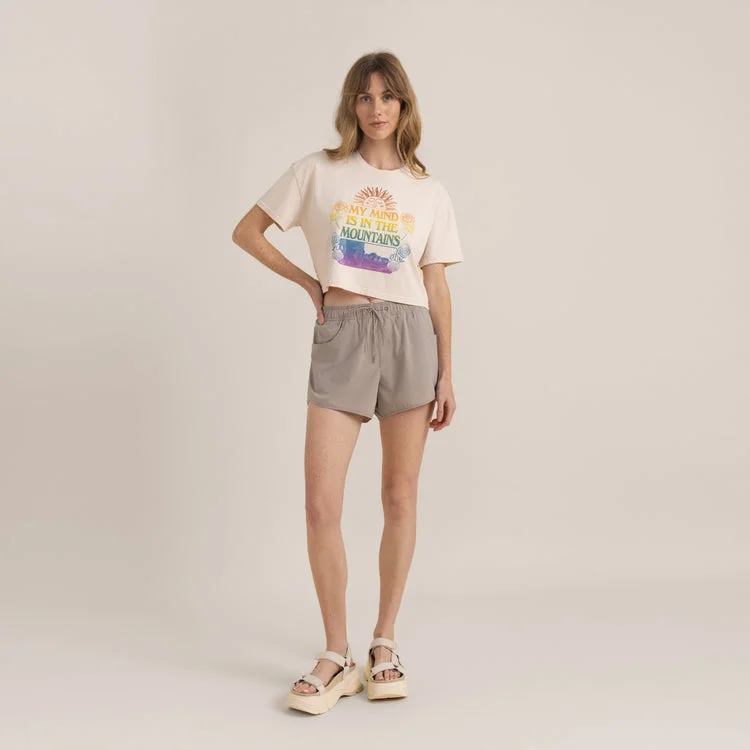 Women's Clothing Online Roark Mountain Cropped Boxy Premium Tee - MOON