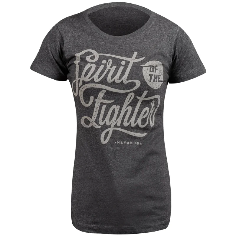 Fashionable Tops for Women Hayabusa Women's Classic Spirit of the Fighter T-Shirt - XS - Gray