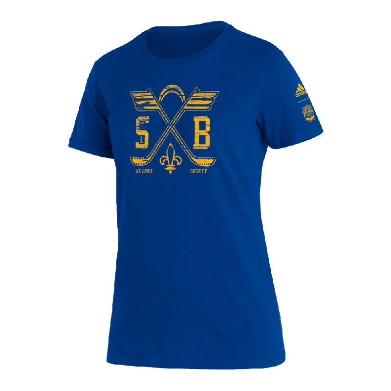 Elegant Clothing Adidas St. Louis Blues Women's Winter Classic 22 Amplifier S/S Tee-Royal