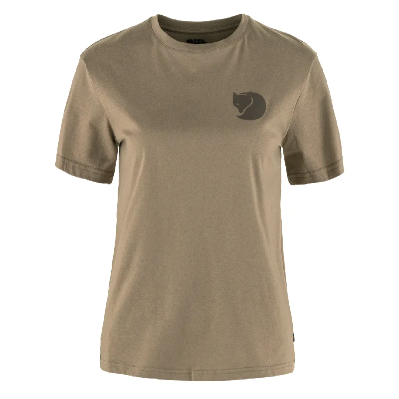 Women Wear Brands Fjallraven Womens Walk With Nature T-Shirt Suede Brown