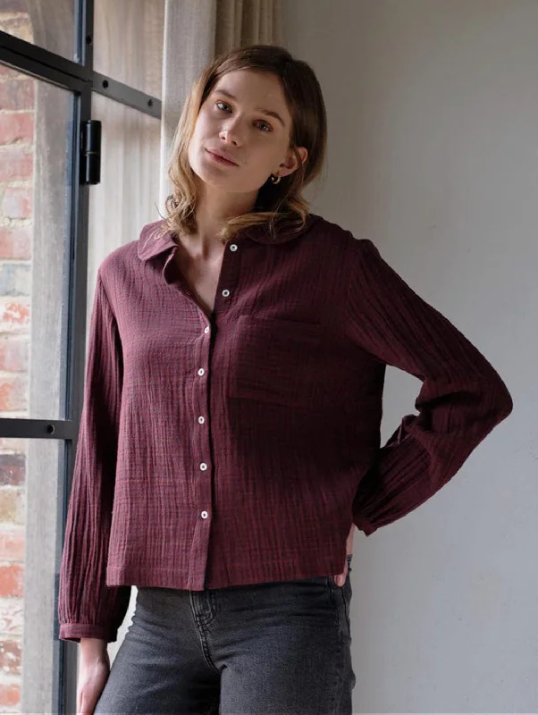 New Styles Just In Jolene Cotton Blouse | Rust Check