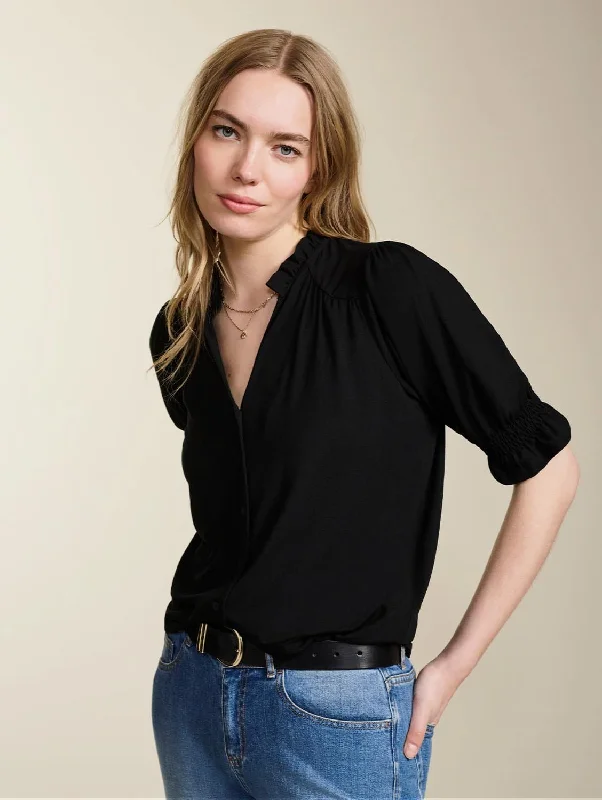 Big Discounts Noa LENZING™ ECOVERO™ Blouse | Caviar Black