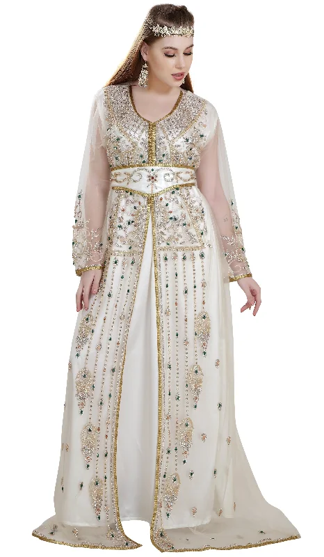 Eclectic Fashion Persian Djellaba Embroidered Kaftan