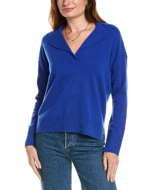 Trendy Women's Fashion Design History Notched Collar Cashmere Sweater