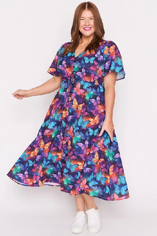 Chic Style, Always In Vogue Marley Butterfly Rainbow Dress