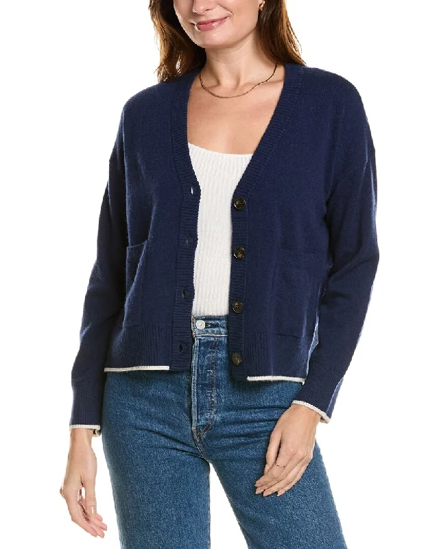 Seasonal Women's Fashion Trends Design History V-Neck Cashmere Cardigan