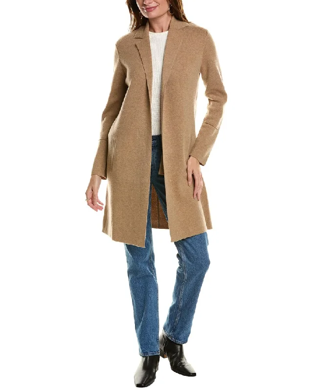 Online Boutiques Forte Cashmere Notch Collar Wool & Cashmere-Blend Cardigan