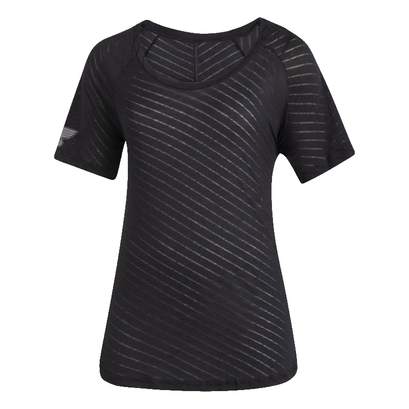 Latest Trends ST. LOUIS BLUES WOMENS ADIDAS PERFORMANCE TECH TEE - BLACK