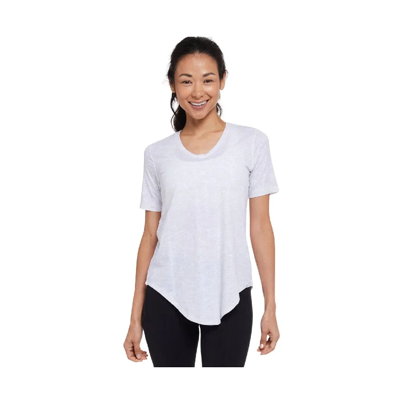 Sophisticated Style Tasc Women's Longline Boyfriend T Shirt - Light Gray Crater - ONLINE STORE CREDIT/EXCHANGE ONLY