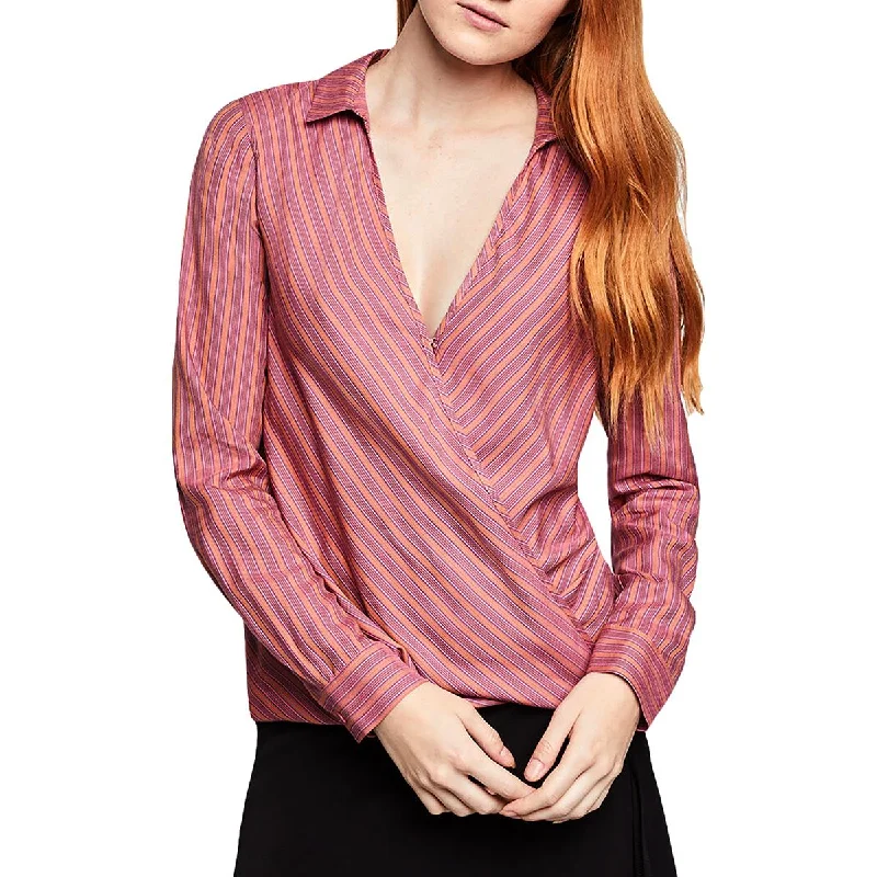 Women's Online Boutique Womens Striped Long Sleeve Blouse