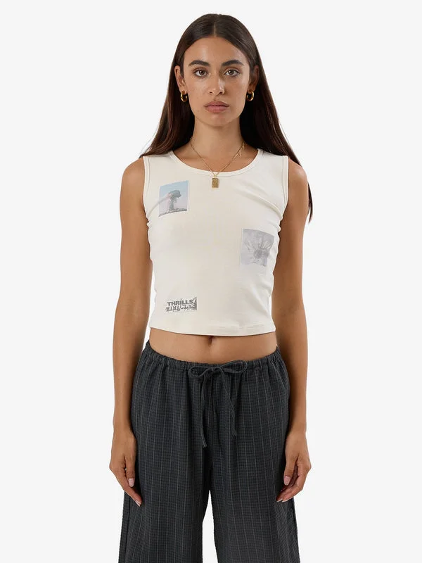 Absurdly Cheap Sale THRILLS One Way Or Another Y2K Tank - HERITAGE WHITE