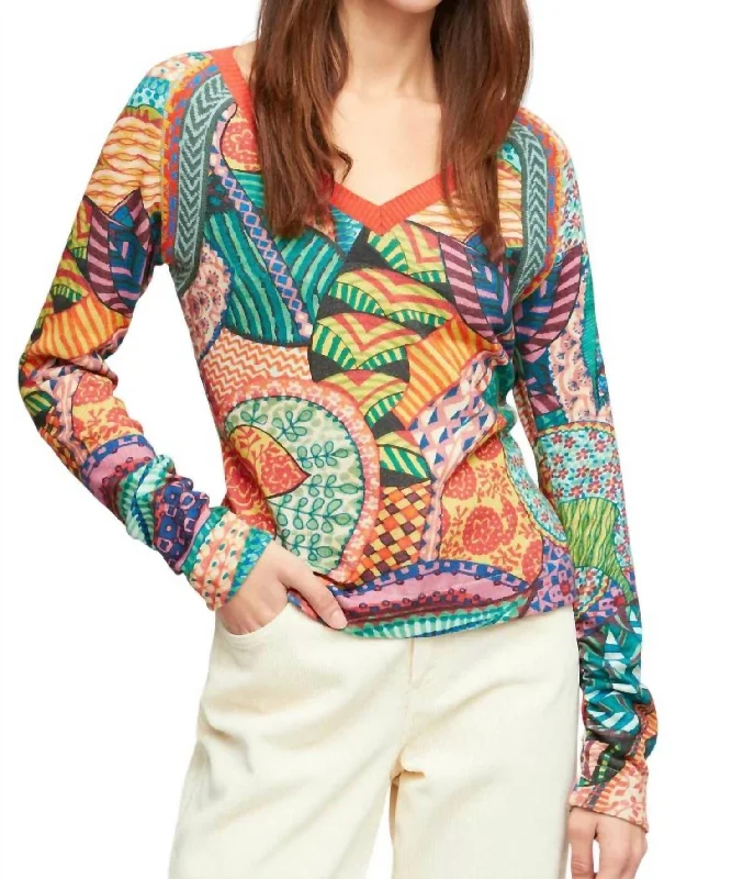 Classic Women's Clothing Styles Montreux Pullover Sweater In Multi