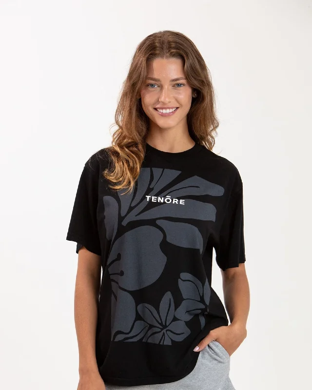 Relaxed Style Tenore Aloha Boyfriend Tee - BLACK