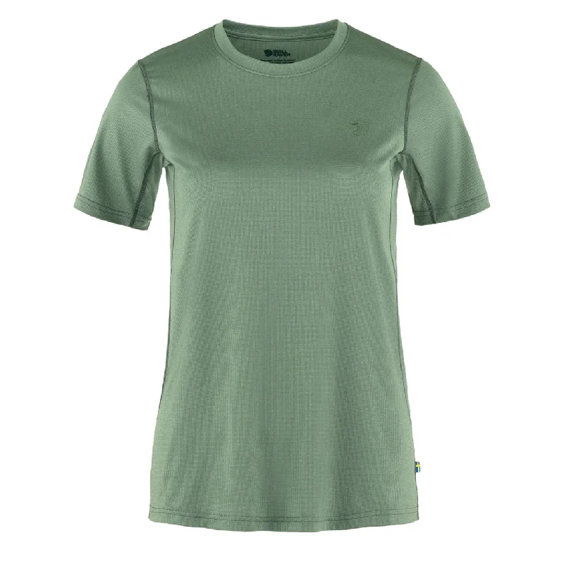 Sale Clothes Online Fjallraven Womens Abisko Day Hike SS T-Shirt Patina Green