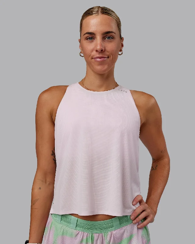 Top Deals Race Day Performance Tank - Festival Bloom-White