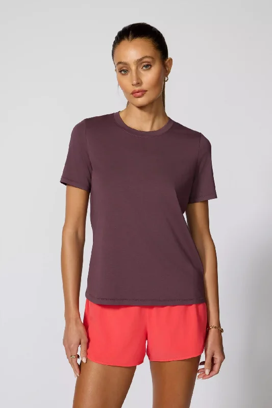 Timeless Elegance MPG Sport Women Pima Cotton Classic Fit Tee - HUCKLEBERRY