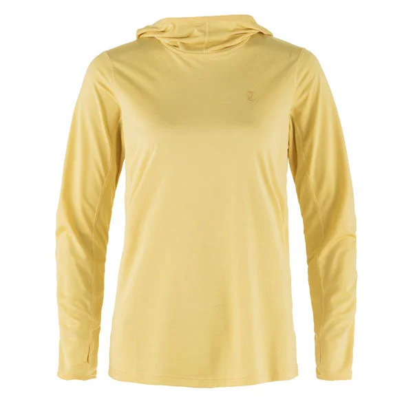 Best Online Women's Boutiques Fjallraven Womens Abisko Sun-Hoodie LS Hooded T-Shirt Mais Yellow