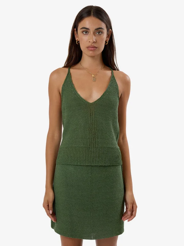 Insane Discount Onslaught THRILLS Jagger Knit Tank - ELM GREEN