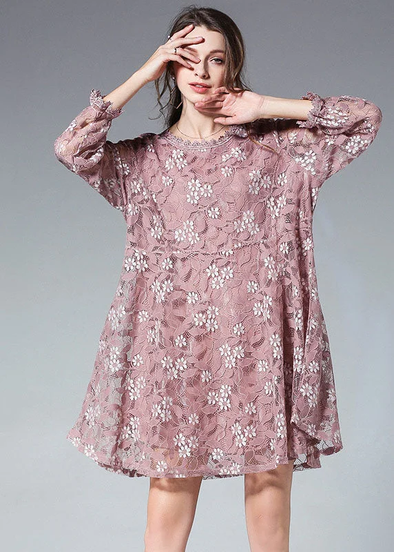 Explore What's New Elegant  Fall Lace Dress Plus Size Clothing