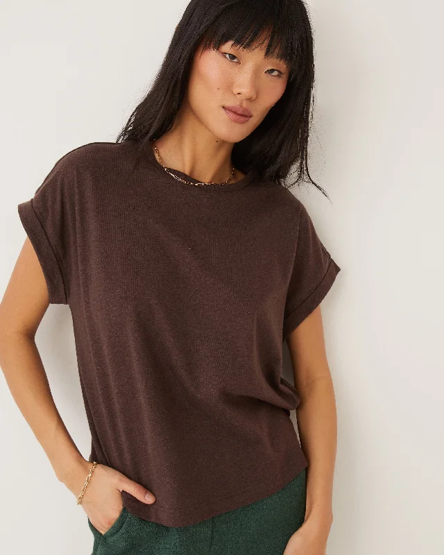 Online Boutique Clothing The Supersoft Hemp T-Shirt in Dark Brown